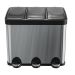 Triple Recycling Bin with Pedal