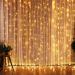 Kingavon 300 LED Warm White USB Curtain String Light with Remote Control – 3m x 3m Indoor Decorative Lighting