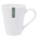 Basiks White Porcelain Cone Mug – Durable Microwave and Dishwasher Safe Coffee and Tea Mug