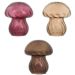 Autumn Glass Mushroom Plate 15.5cm – Decorative Glass Ornament in 3 Assorted Colours