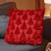 Tree Cushion Red 45 x 45cm – Festive Decorative Christmas Cushion