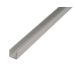U Shape Profile Anodised Aluminium Silver - 8 x 10 x 8 x 1 / 1m
