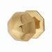 Octagonal Polished Brass Centre Door Knob - 75mm