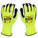 Vizflex Large Safety Work Gloves Double-Dipped High-Visibility Cut-Resistant Grip Gloves for Industrial and Outdoor Use