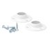 White Wardrobe Rod Socket - 19mm (3/4'')