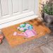 Watering Bloom Coir Door Mat 45x75cm – Floral Watering Can Outdoor & Indoor Entrance Mat