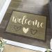 Welcome Heart Sage Doormat 50 x 75cm I Non-Slip Entrance Mat