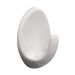 White Large Self Adhesive Oval Hook - Pack of 2