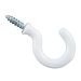 White PVC Cup Hooks 40mm - Pack of 4