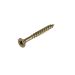 Zinc Yellow Single Pozi Countersunk Woodscrew - M3 x 30