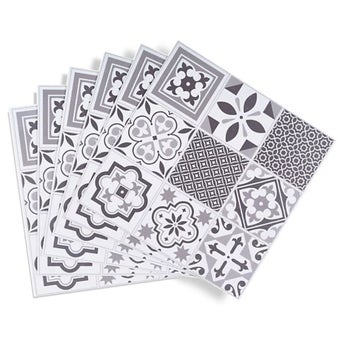 D-C-Fix Grey & White Oriental Tile effect Self-adhesive Vinyl tile 1.2m²