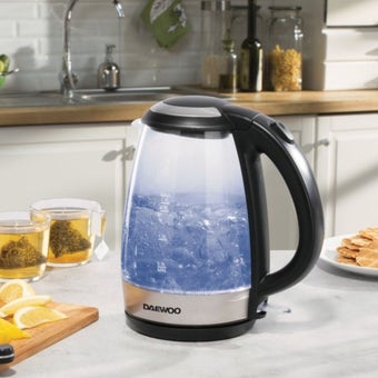Daewoo 1.7L Glass Kettle with LED