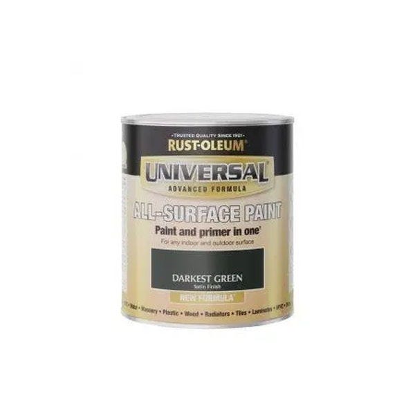 Rust-Oleum Universal Darkest Green Satin All-Surface Paint - 250ml