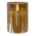 De Vielle Amber Glass Flameless LED Candle – Warm Glow for Safe, Ambient Lighting I Medium