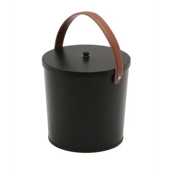 De Vielle Ash Bucket with Lid & Leather Handle 25cm