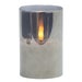 De Vielle Smokey Grey LED Glass Candle – Ambient Flameless Light I Large