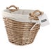 De Vielle Premium Heavy Duty Linned Large Round Basket (Square Willow)