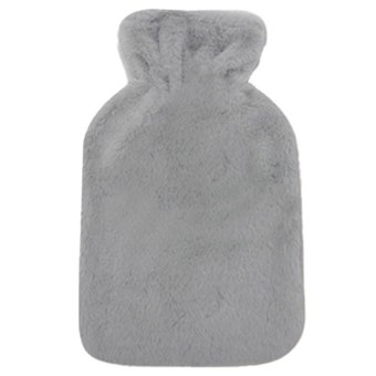 De Vielle Rabbit Faux Fur Hot Water Bottle Grey | 1.7 Litre Cosy Hot Water Bottle