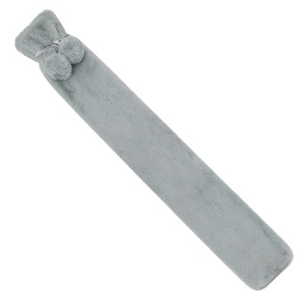 De Vielle Rabbit Faux Fur Long Hot Water Bottle Grey | 2 Litre Extra-Long Hot Water Bottle 76cm