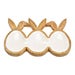 Decorative Mango Wood Easter Egg Tray with Bunny Ears 24cm | Natural Seasonal Display Dish