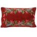 Decoris Berry Branch Decorative Cushion – 50 x 30 cm Red Cotton Christmas Pillow