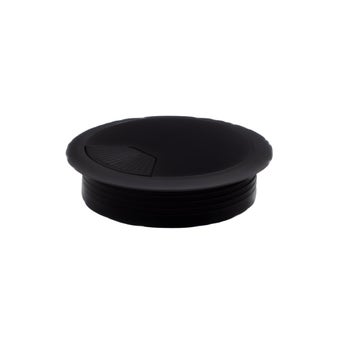 Desk Cover Plastic Cup with Spring Lock 60 x 72mm - Black