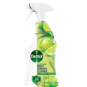 Dettol Antibacterial Surface Spray Lime & Lemongrass 750ml – Plant-Based Multi-Surface Disinfectant