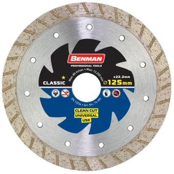 Benman Diamond Cutting Disc Universal Turbo 115mm – High-Speed Precision for Masonry, Block & Stone