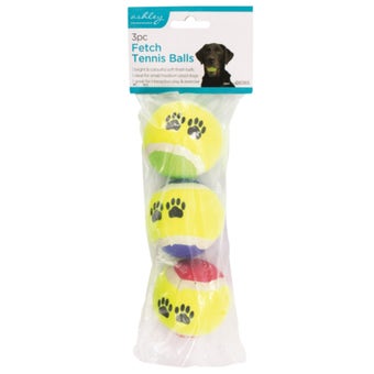 Dog Fetch Tennis Balls for Small and Medium Dogs Soft Lightweight Floating Balls for Outdoor Play I 3 Pack