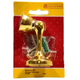 93mm Diecast Brass Plated Magnetic Door Stop