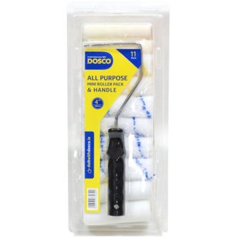 Dosco All Purpose Mini Roller Pack & Handle 4" - 11 pieces