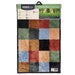 Dosco Coloured Squares Mat – 50 x 75cm Super Absorbent Door Mat