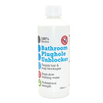 500ml DOTS Bathroom Plughole Unblocker Liquid