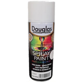 Douglas Multi Surface Spray Paint 400ml Gloss White