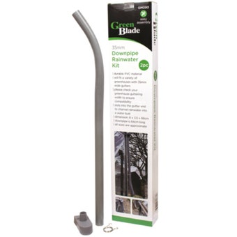 Green Blade 35mm Downpipe Rainwater Kit 2 Pack | Greenhouse Gutter Water Collection System