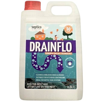 Septico Drainflo Cleaner & Unblocker 2.5L – Bio-Oxy Drain Cleaner for Sinks & Drains