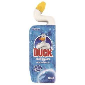 Duck Toilet Liquid Cleaner Ocean Marine 750ml – Powerful Toilet Gel with Angled Neck for Deep Cleaning and Germ Removal