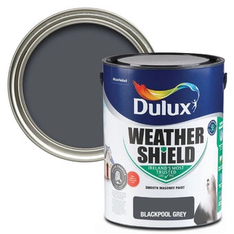 Dulux Weathershield Smooth Masonry Paint White 5L Exterior Wall Paint with Anti-Mould and Anti-Fade Technology