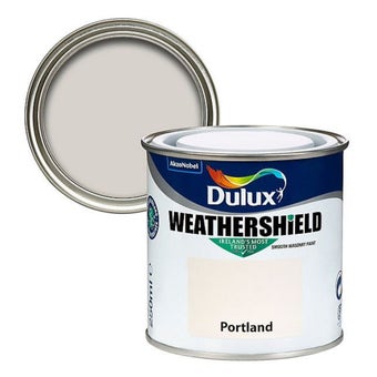 Dulux Weathershield Smooth Matt Masonry paint 250ml Tester Pot - Portland