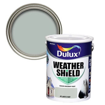Dulux Weathershield Smooth Matt Masonry paint 5L - Atlantic way