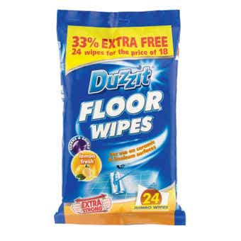 Duzzit Lemon Fresh Floor Wipes - Pack Of 24