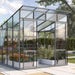The Freya Hybrid Greenhouse-8ft x 8ft-Dark Grey