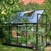 6ft x 8ft Halls Qube - Black With Toughened Glass