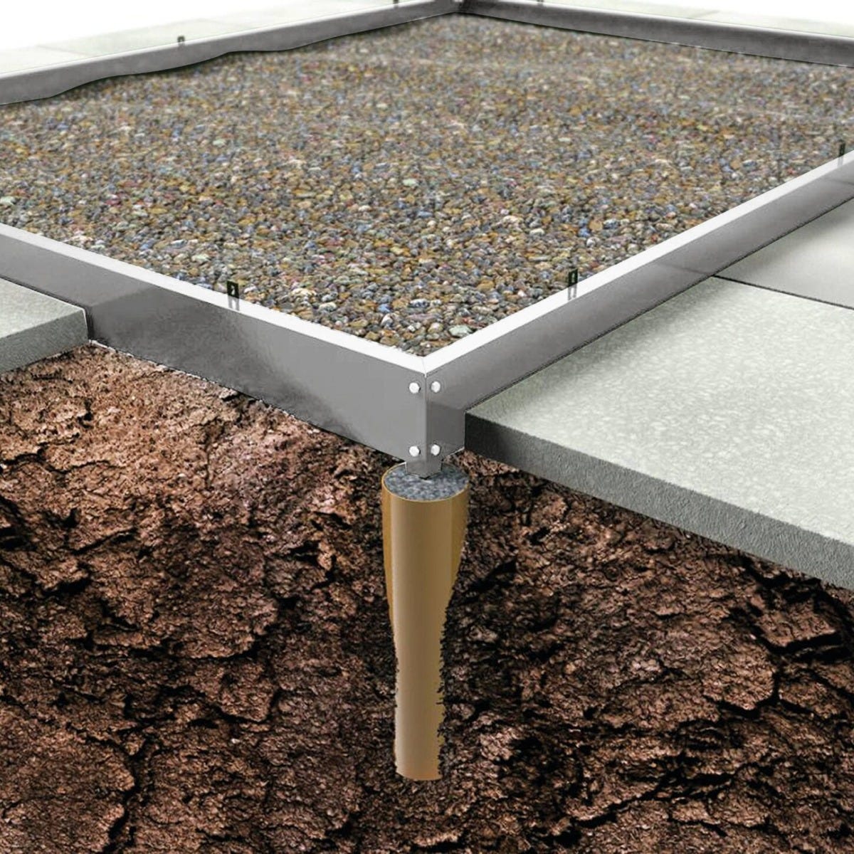 Popular Greenhouse Base Silver 6' x 6'