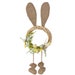 Easter Wreath with Bunny Ears & Dangling Legs | Decorative Egg & Floral Door Wreath 59cm