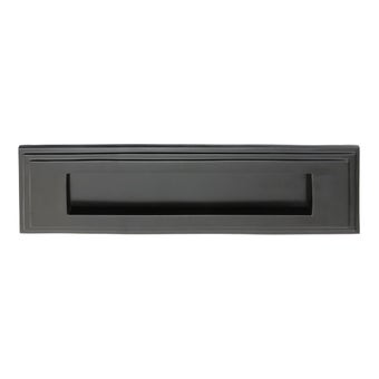 Edwardian Letter Plate 280mm x 90mm - Matt Black