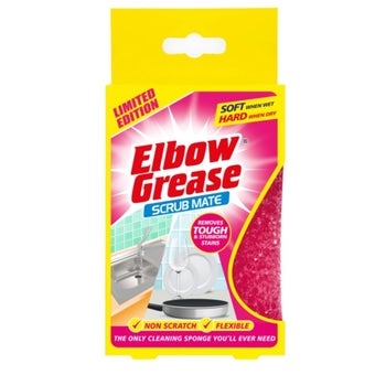 Elbow Grease Scrub Mate | Soft in Warm Water, Firm in Cold Water, Tackles Stubborn Stains