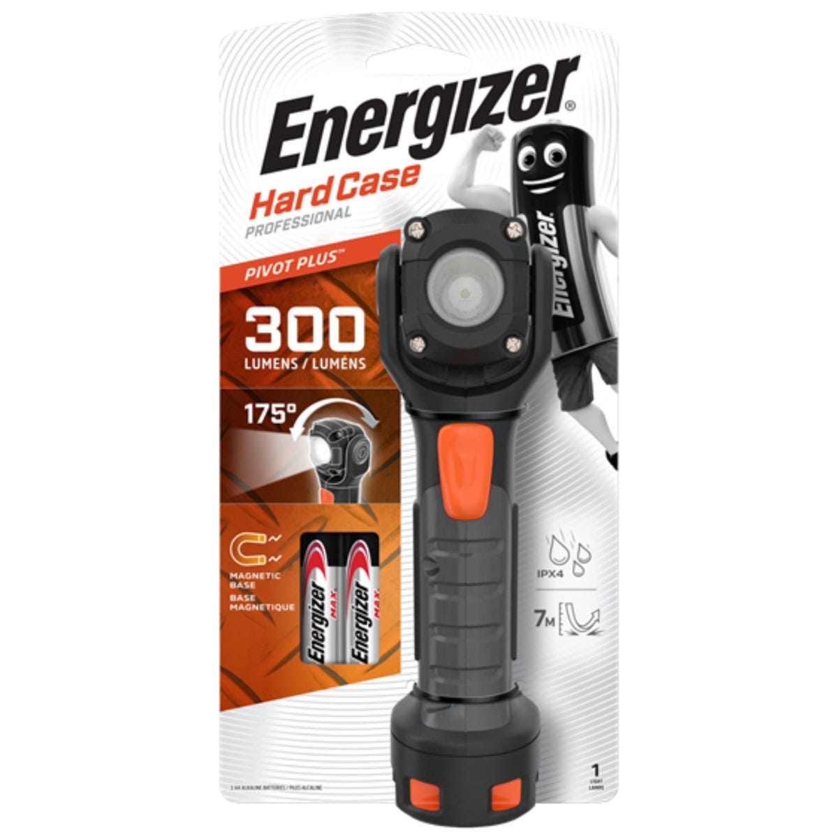 Energizer 300 Lumen Hardcase LED Pivot Torch 