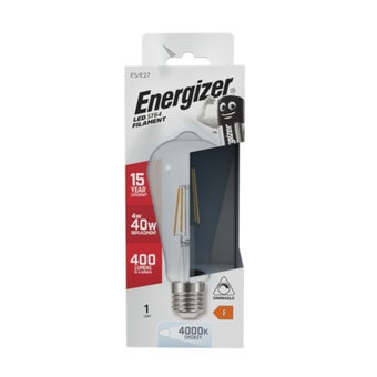 Energizer 4.5W (30W) E27 ST64 Dimmable LED Cage Filament Smokey