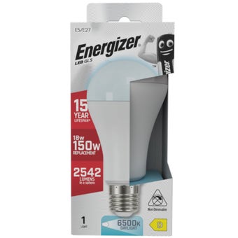 Energizer LED 18W (150W Equivalent) 2452 Lumens E27 Opal GLS Lamp – Daylight 6500K